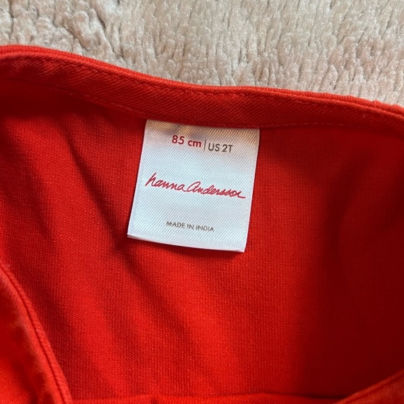 Hanna Andersson Christmas Dress with Tulle and bow embroidered details Sz 2T - Picture 6 of 10